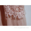 Round Neck Lady Ruffle Sleeve Blouses Lace